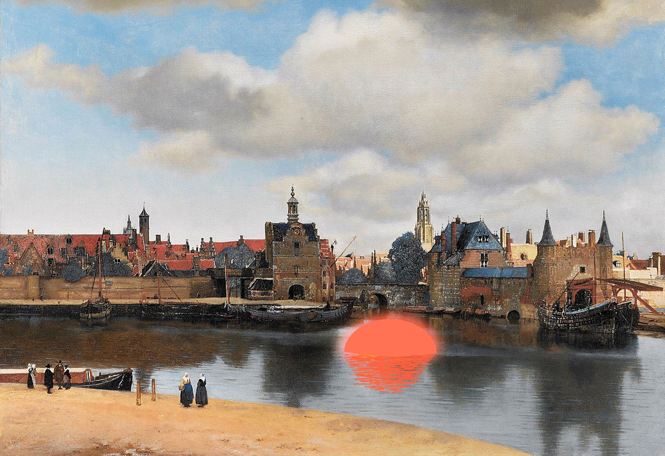 Vermeer 'View of Delft', Remix by artists